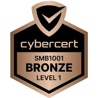 CyberCert SMB1001 Bronze certification logo